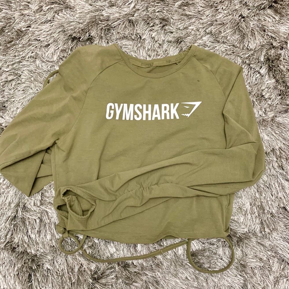 Gymshark crop top army green size Small